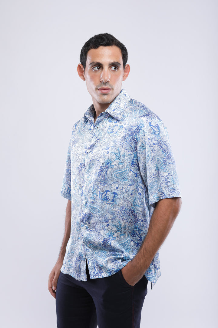 Boteh Shirt - Blue