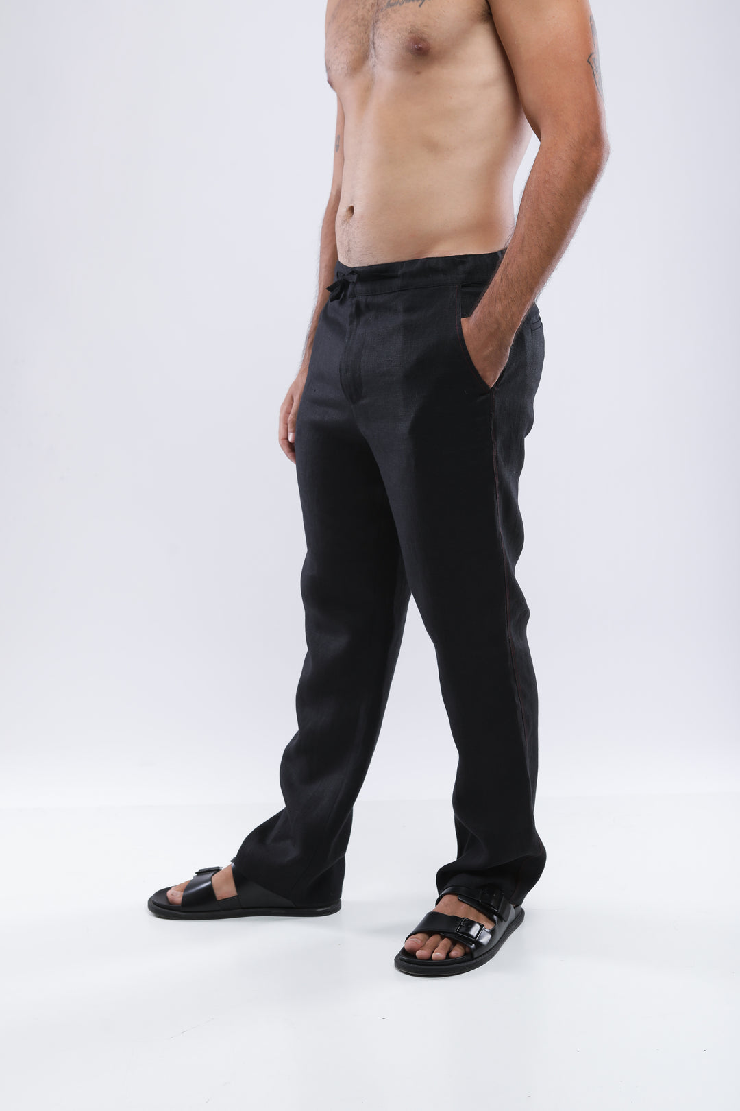 Linen Trousers - Black