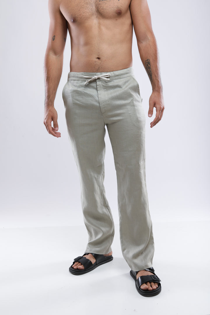 Linen Trousers - Greige