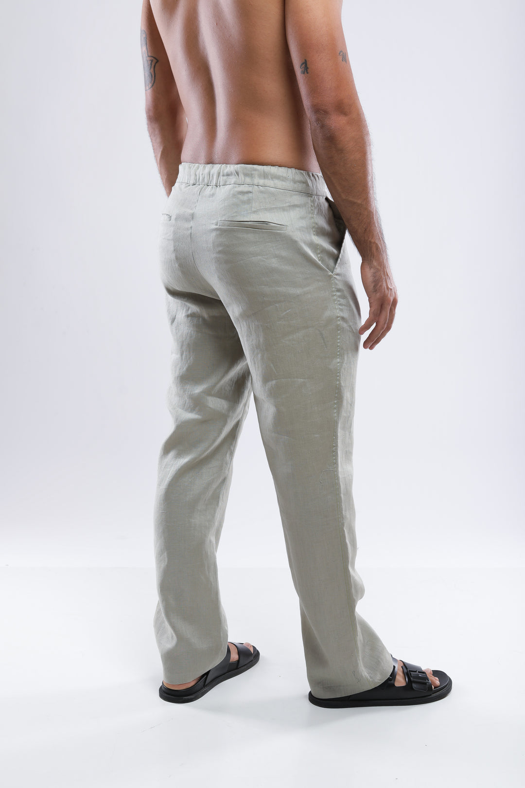 Linen Trousers - Greige