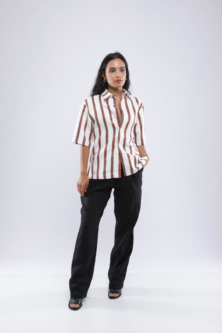 Fadhila's Shirt - White & Red