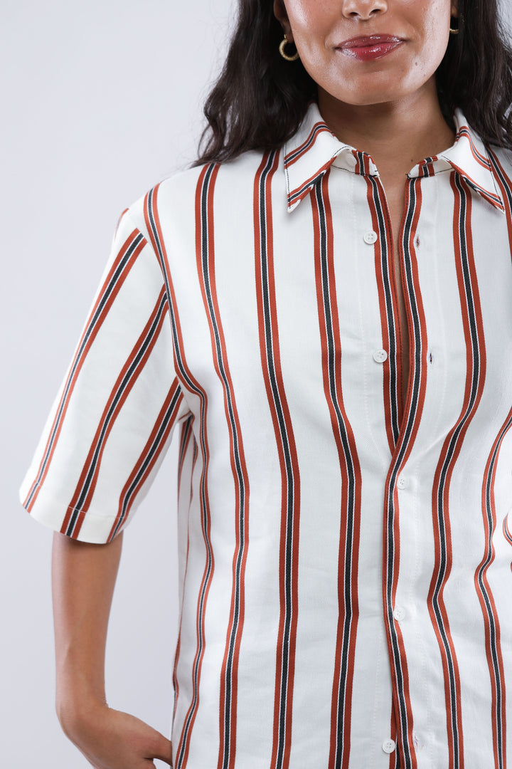 Fadhila's Shirt - White & Red